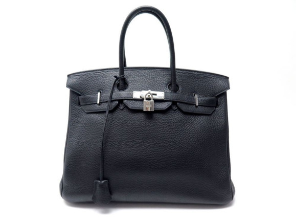 sac a main hermes birkin 35 en cuir togo noir