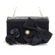 SAC A MAIN CHANEL BROCHE NOEUD CAMELIA BIJOUX PERLES EN CUIR VERNI & TWEED BAG