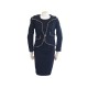 NEUF TAILLEUR CHANEL VESTE + ROBE 34 XS EN TWEED BLEU MARINE DRESS JACKET 6500€