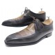 CHAUSSURES BERLUTI 2439 9.5 43.5 DERBY 2 OEILLETS CUIR NOIR MARRON GRIS 1580€