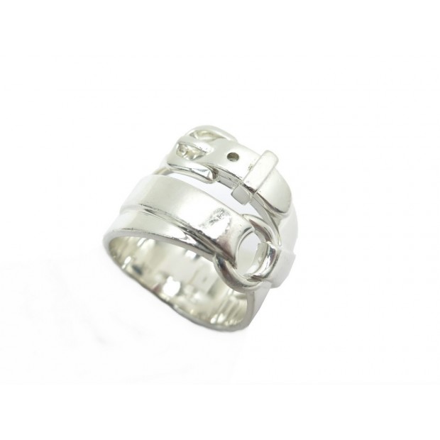 BAGUE HERMES DEBRIDEE GM 59 ARGENT MASSIF 925 + BOITE STERLING SILVER RING 780€