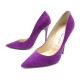 CHAUSSURES JIMMY CHOO ANOUK 36 IT 37 FR ESCARPINS EN DAIM VIOLET SUEDE PUMP 495€