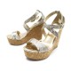 CHAUSSURES JIMMY CHOO PORTIA 120 CHAMPAGNE 36 IT 37 FR SANDALES COMPENSEES 450€