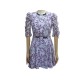 ROBE GIAMBA FLORAL PRINT PG5201 42 IT 38 FR EN SOIE BLEU BLUE SILK DRESS 1305€