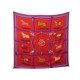 CHALE HERMES COUVERTURES ET TENUES DE JOUR EN CACHEMIRE ET SOIE ROUGE SHAWL 945€