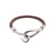 BRACELET HERMES JUMBO CUIR ET PALLADIE 