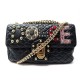 NEUF SAC A MAIN DOLCE & GABBANA LUCIA CUIR MATELASSE NOIR BANDOULIERE BAG 2000€