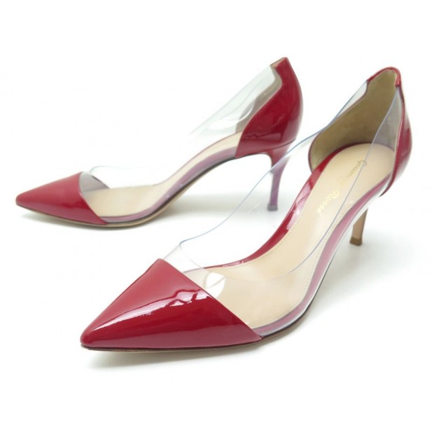 CHAUSSURES GIANRITO ROSSI ESCARPINS CUIR ROUGE