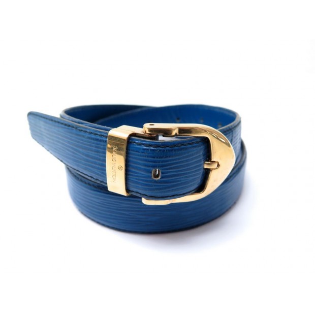 CEINTURE LOUIS VUITTON CUIR EPI BLEU 