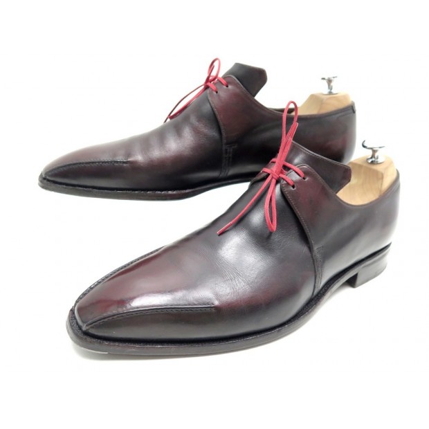 CHAUSSURES CORTHAY ARCA STREAM 43 DERBY EN CUIR BORDEAUX LEATHER SHOES 1480€