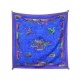 FOULARD HERMES MARE AU CANARDS PAR DAPHNE DUCHESNE EN SOIE BLEU SILK SCARF 370€