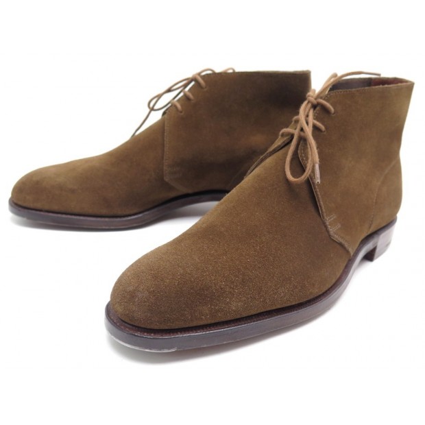 CHAUSSURES CROCKETT AND JONES CHUKKA DAIM MARRON CLAIR 6 1/2 D 