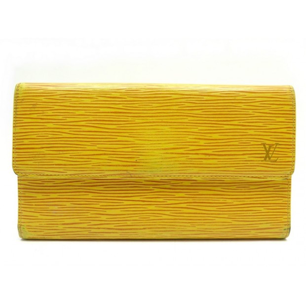 PORTEFEUILLE LOUIS VUITTON CUIR EPI JAUNE 