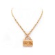 RARE COLLIER CHANEL PENDENTIF SAC A MAIN TIMELESS 2.55 1994 CHAINE DORE NECKLACE