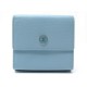 PORTEFEUILLE CHANEL LOGO CC PORTE MONNAIE CUIR GRAINE BLEU LEATHER WALLET 590€