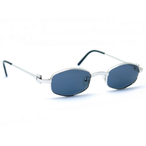 LUNETTES DE SOLEIL CARTIER GINGER PLATINE 135 EN METAL ARGENTE SUNGLASSES 1350€