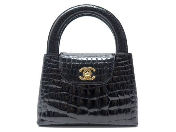 sac a main chanel mini pochette cuir crocodile