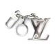 PORTE CLES LOUIS VUITTON LV INITIALES M65071 EN METAL ARGENTE KEY HOLDER 200€