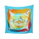 NEUF FOULARD HERMES SMILES IN THIRD MILLENARY SOIE TURQUOISE + BOITE SCARF 370€