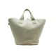 SAC A MAIN HERMES CABAS DE PLAGE EN TOILE TAUPE + POCHETTE TOTE HAND BAG 1380€