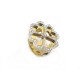 BAGUE TREFLE OR 18K ET 57 DIAMANTS 0.7 CARATS 20GR