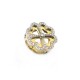 BAGUE TREFLE TESS & TASHA T 54 EN OR JAUNE GRIS 18K 57 DIAMANTS 0.7CT RING 2700€