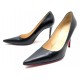 CHAUSSURES CHRISTIAN LOUBOUTIN HAI 100 ESCARPINS 39.5 CUIR NOIR +BOITE PUMP 515€