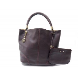 NEUF SAC A MAIN LANCEL FRENCH FLAIR A04827 CUIR GRAINE MARRON + POCHETTE 695€