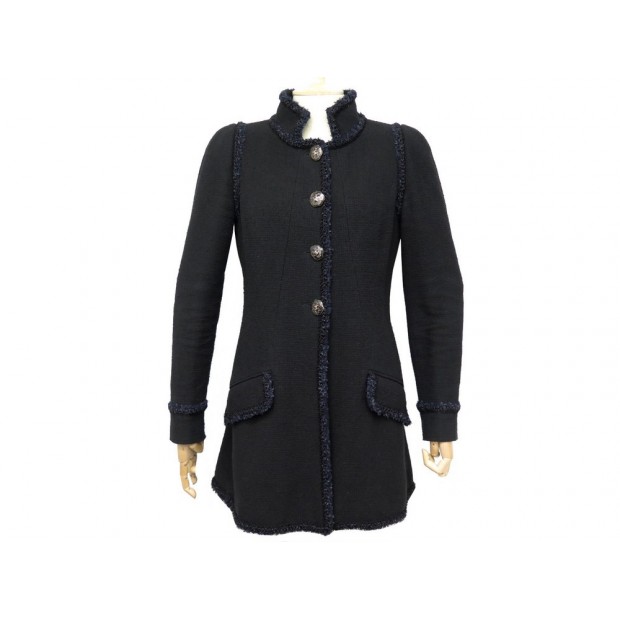 VESTE CHANEL P45053 LONGUE COTON NOIR