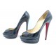 CHAUSSURES CHRISTIAN LOUBOUTIN ESCARPINS LADY PEEP 150 EEL 39.5 ANGUILLE 750€