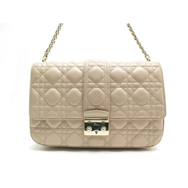 SAC CHRISTIAN DIOR MISS GM CUIR BEIGE 