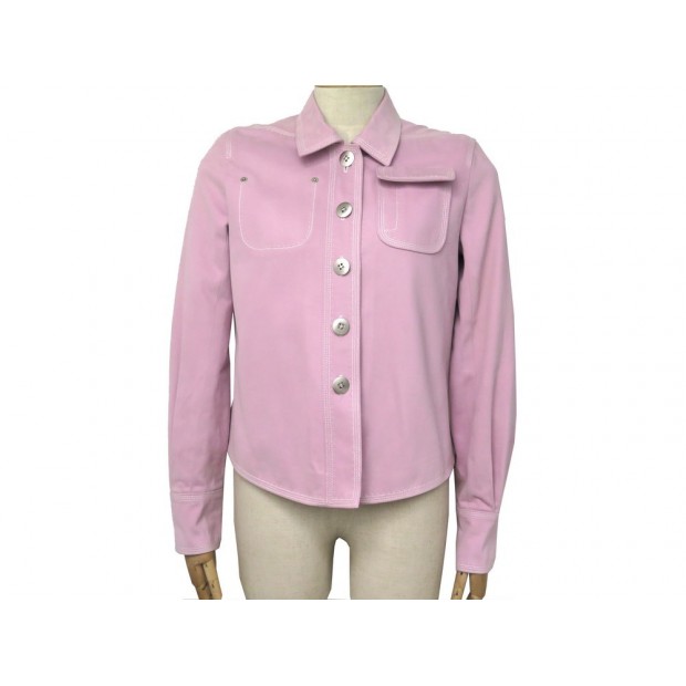 VESTE LOUIS VUITTON T 40 M EN COTON ROSE BLOUSON MANTEAU PINK JACKET 2700€