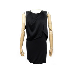  robe courte maje dieppe t 2 38 m en tissu noir et