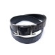 CEINTURE HERMES QUENTIN T95 EN CUIR DE CROCODILE NOIR BLACK LEATHER BELT 3600€