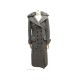 MANTEAU LOUIS VUITTON 38 M EN LAINE GRIS CAPUCHE EN FOURRURE DE LAPIN COAT 5000€