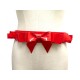 CEINTURE CHANEL NOEUD CUIR VERNI ROUGE 