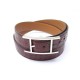 CEINTURE HERMES QUENTIN T 95 EN CUIR DE CROCODILE BORDEAUX LEATHER BELT 3600€