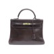 VINTAGE SAC HERMES KELLY 33 CUIR MARRON 