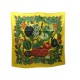 FOULARD HERMES CITROUILLES ET COLOQUINTES DAWLAT-DUMOULIN SOIE JAUNE SCARF 370€