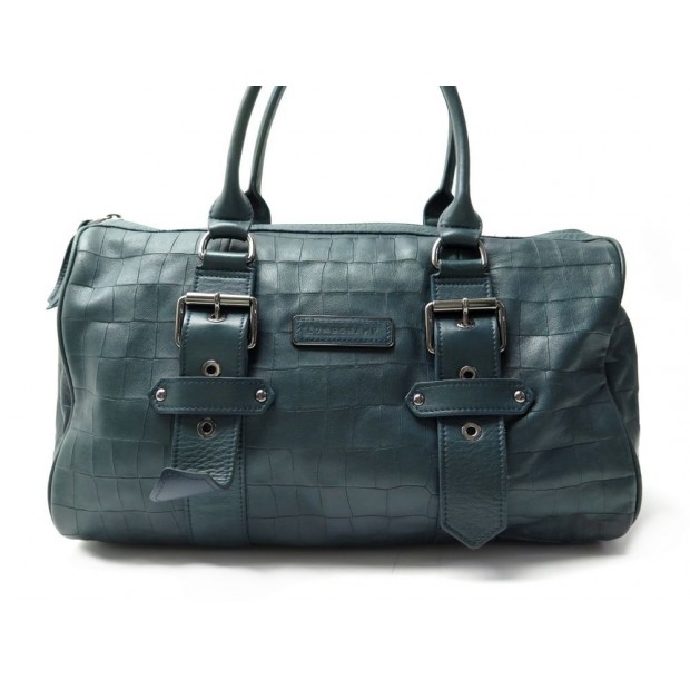 SAC A MAIN LONGCHAMP KATE MOSS EN CUIR FACON CROCO BLEU LEATHER HAND BAG 890€