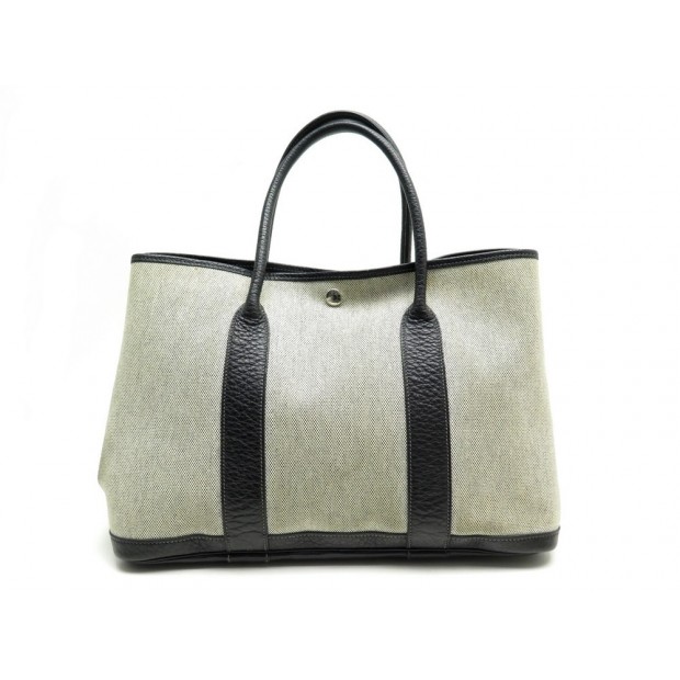 SAC A MAIN HERMES GARDEN PARTY 36 CABAS EN TOILE ET CUIR BEIGE HAND BAG 1640€