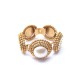 VINTAGE BRACELET CHANEL PERLES ET LOGO CC T18 EN METAL DORE GOLDEN JEWEL 890€