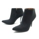 CHAUSSURES LANVIN BOTTINES A TALONS 40 EN TOILE NOIR + BOITE CANVAS BOOTS 630€