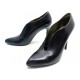 CHAUSSURES LANVIN 40 BOTTINES COUPEES A TALONS EN CUIR NOIR + BOITE BOOTS 575€