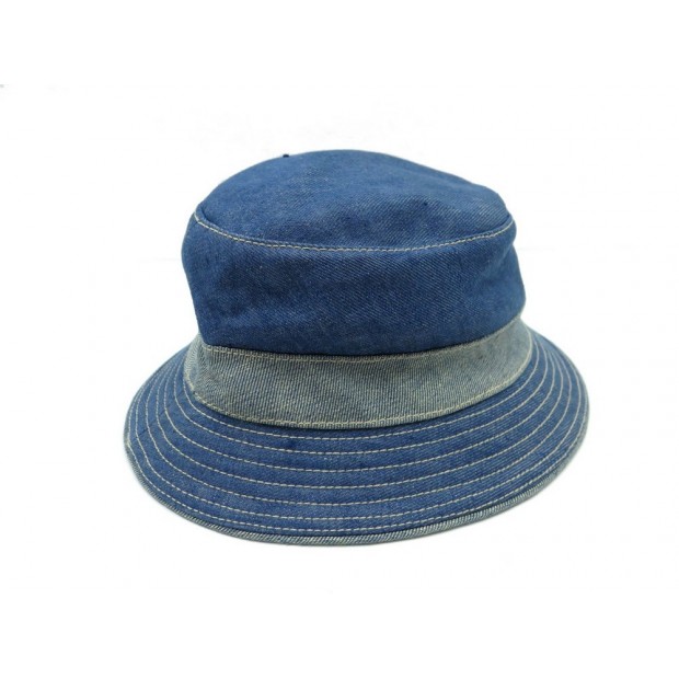 CHAPEAU HERMES BOB TAILLE 56 EN LIN BLEU DOUBLURE LIN MIXTE BLUE HAT 280€