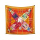 FOULARD HERMES LE CARNAVAL DE VENISE EN SOIE JACQUARD ORANGE + BOITE SCARF 370€