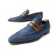 CHAUSSURES BERLUTI MOCASSINS ANDY CUIR ET DENIM 8 42 