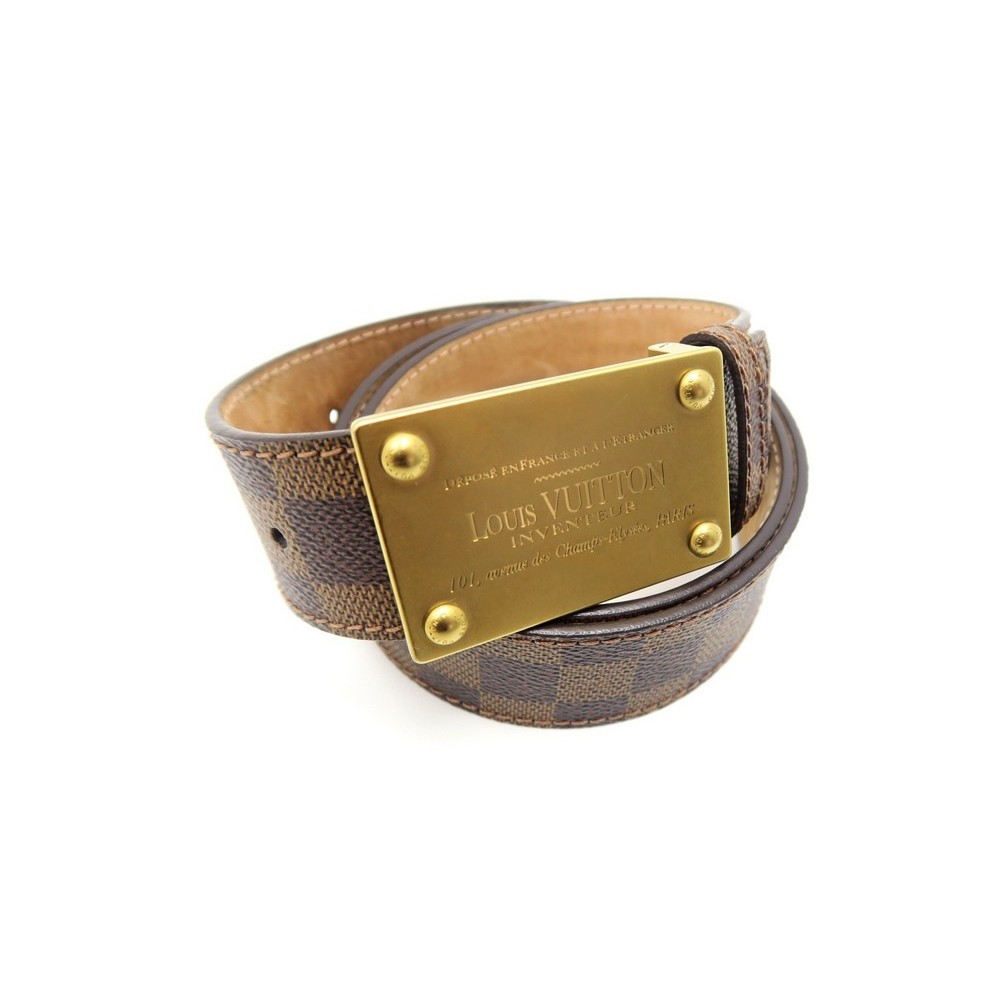 ceinture louis vuitton inventeur 100 en toile damier