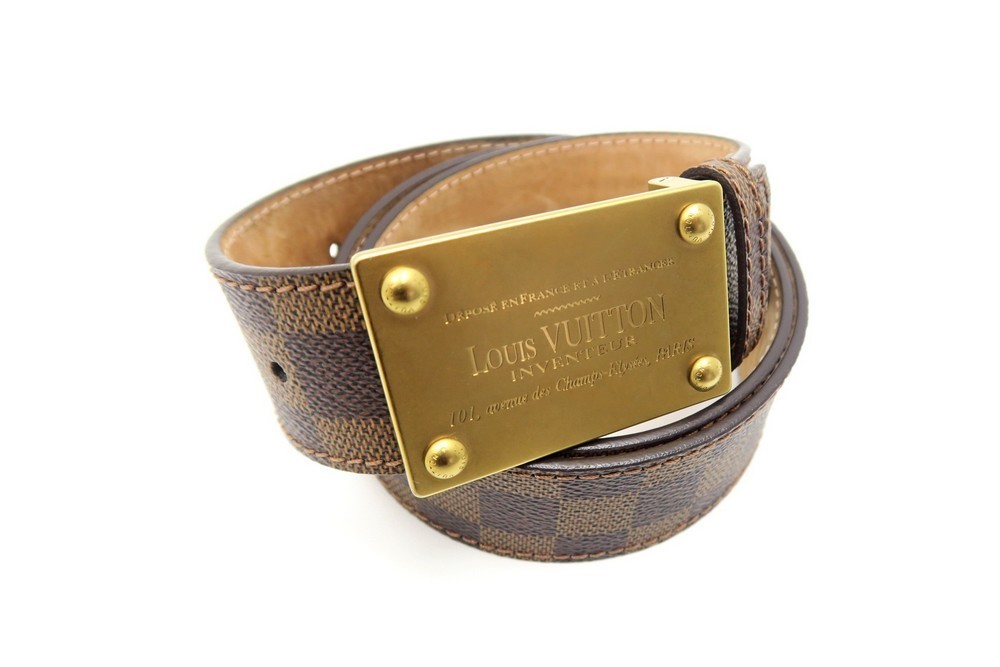 ceinture louis vuitton inventeur en toile damier