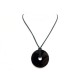 COLLIER DINH VAN PENDENTIF PI CHINOIS ARGENT ONYX + LIENS FICELLE NECKLACE 370€